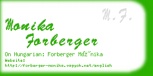 monika forberger business card